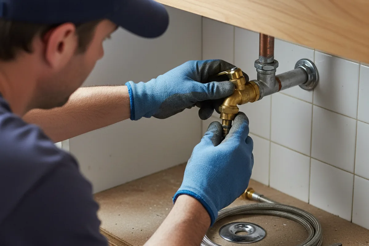 Shutoff valve and fitting work during Faucet and Fixture Repair in Lafitte